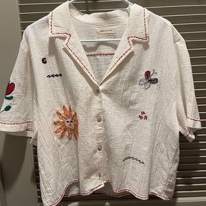Embroidered Urban Outfitters Button Up